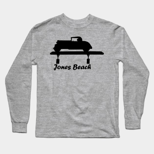 Jones Beach Art Deco Sign - Car Long Sleeve T-Shirt by Mackabee Designs